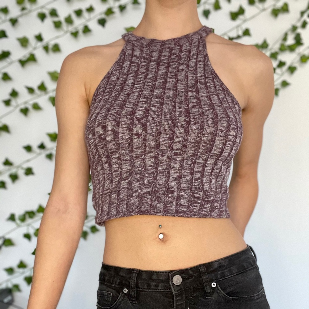 Knit Crop Halter Top